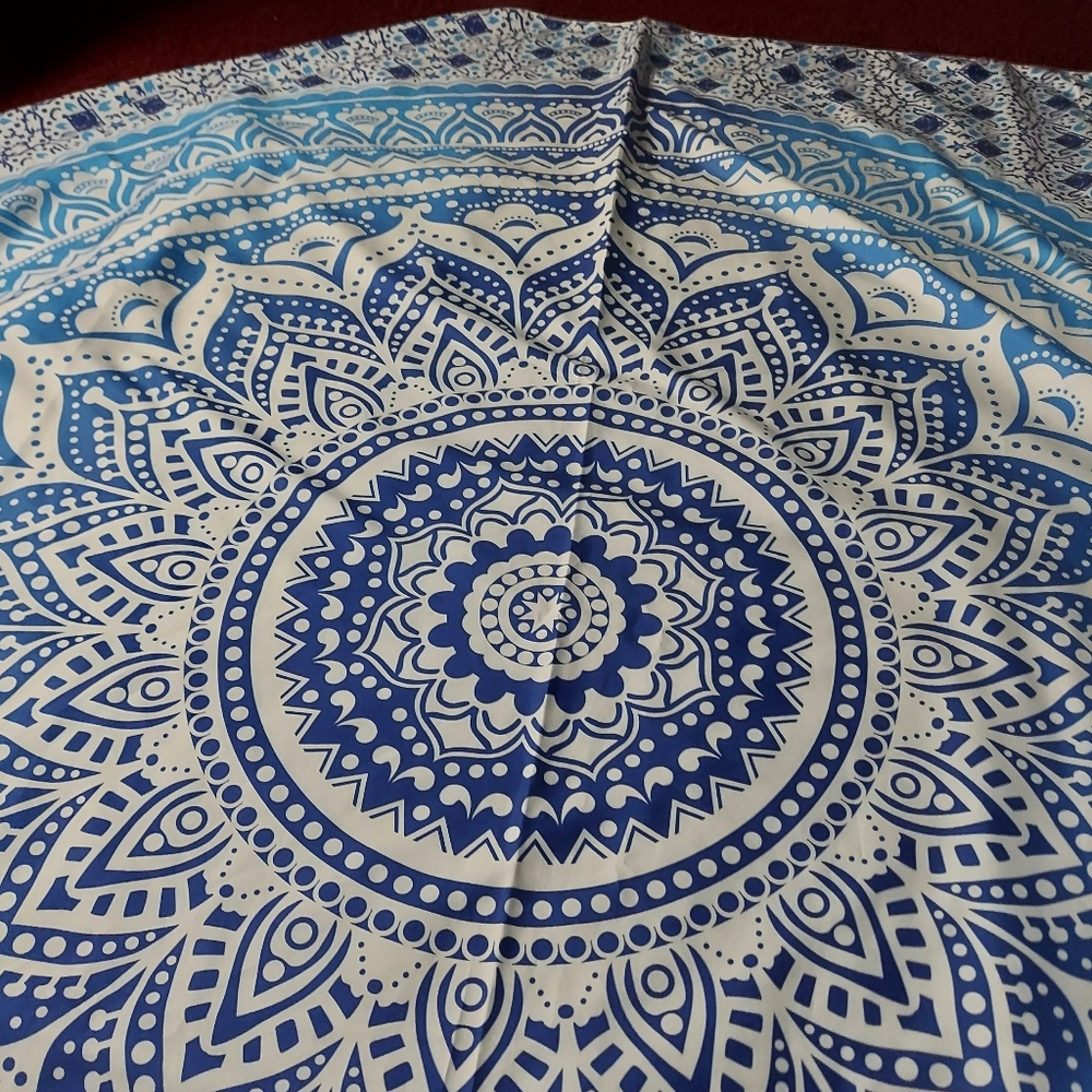 Mandala Print Polyester Tapestry Throw blanket